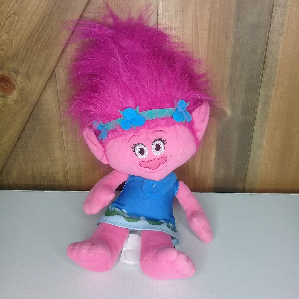 Dreamworks Trolls Pink Poppy Sweet Dots Stuffed Plushie Character Doll 18" 2017
